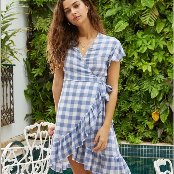 NWT Rails gingham checkered wrap dress - Picture 4 of 4